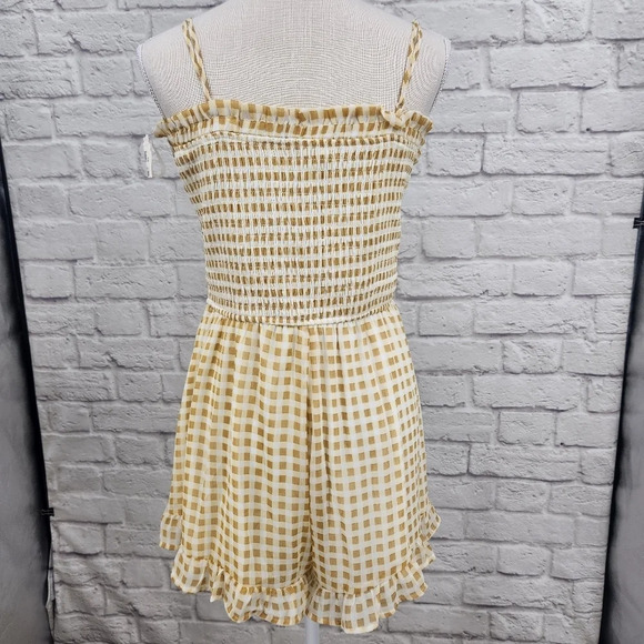 Altard State Gingham Spaghetti Strap Lined Romper Size M - Picture 7 of 16